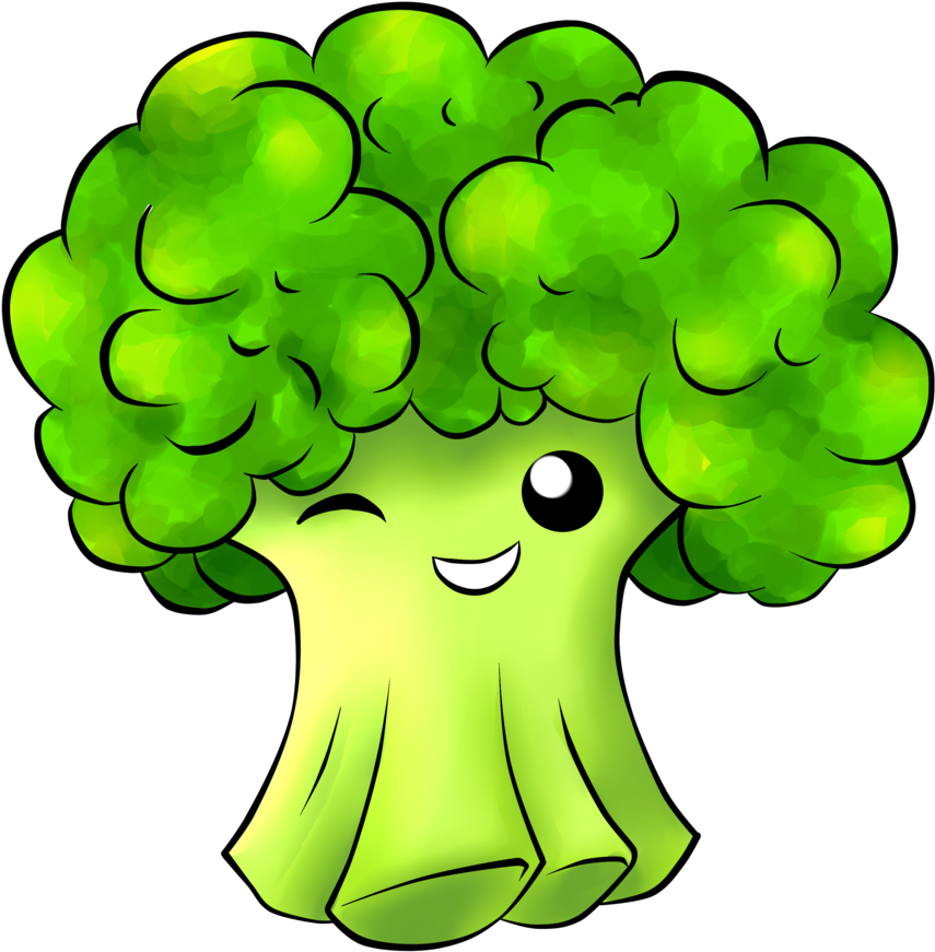 Broccoli Cartoon Png Clip Art Royalty Free Download - Broccoli Cartoon Png (894x894), Png Download