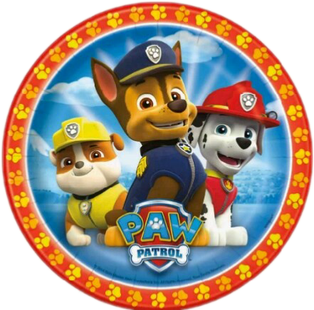 Marshall Chase Rubble Paw-patrol Best Friends - Paw Patrol Dessert Plates, 8ct (441x435), Png Download