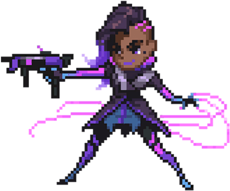 The Set Up For This Game Is Very Specific - Overwatch Pixel Sprays Sombra (480x480), Png Download