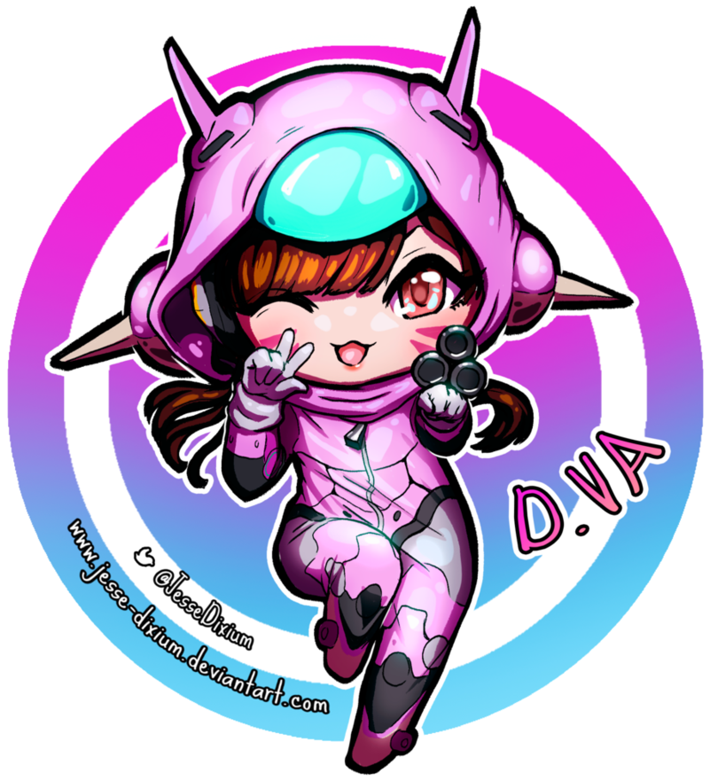 D Va Kigurumi Chibi Overwatch Fan Art - Overwatch Chibi D Va (894x894), Png Download