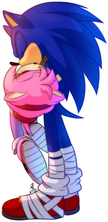 Sonic Boom Fan Art - Sonic X Amy Fanart (387x750), Png Download
