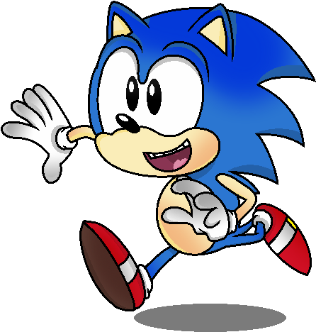 Classic Sonic Fan Art By Nsmah On Deviantart - Classic Sonic Fan Art (528x500), Png Download