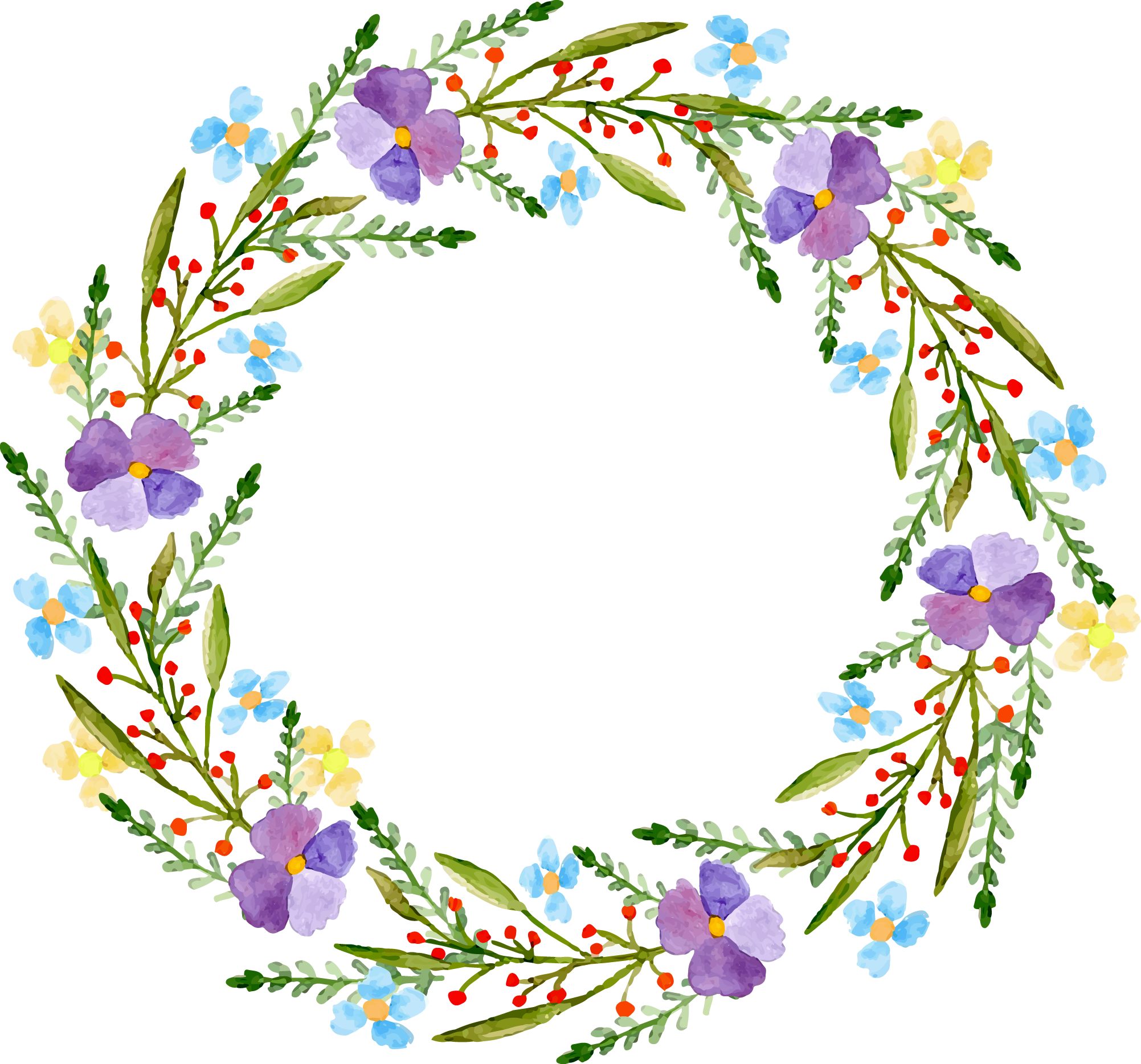 Flower Bag Adobe Illustrator Wreath - Wedding Save The Date Postkarte (2003x1869), Png Download