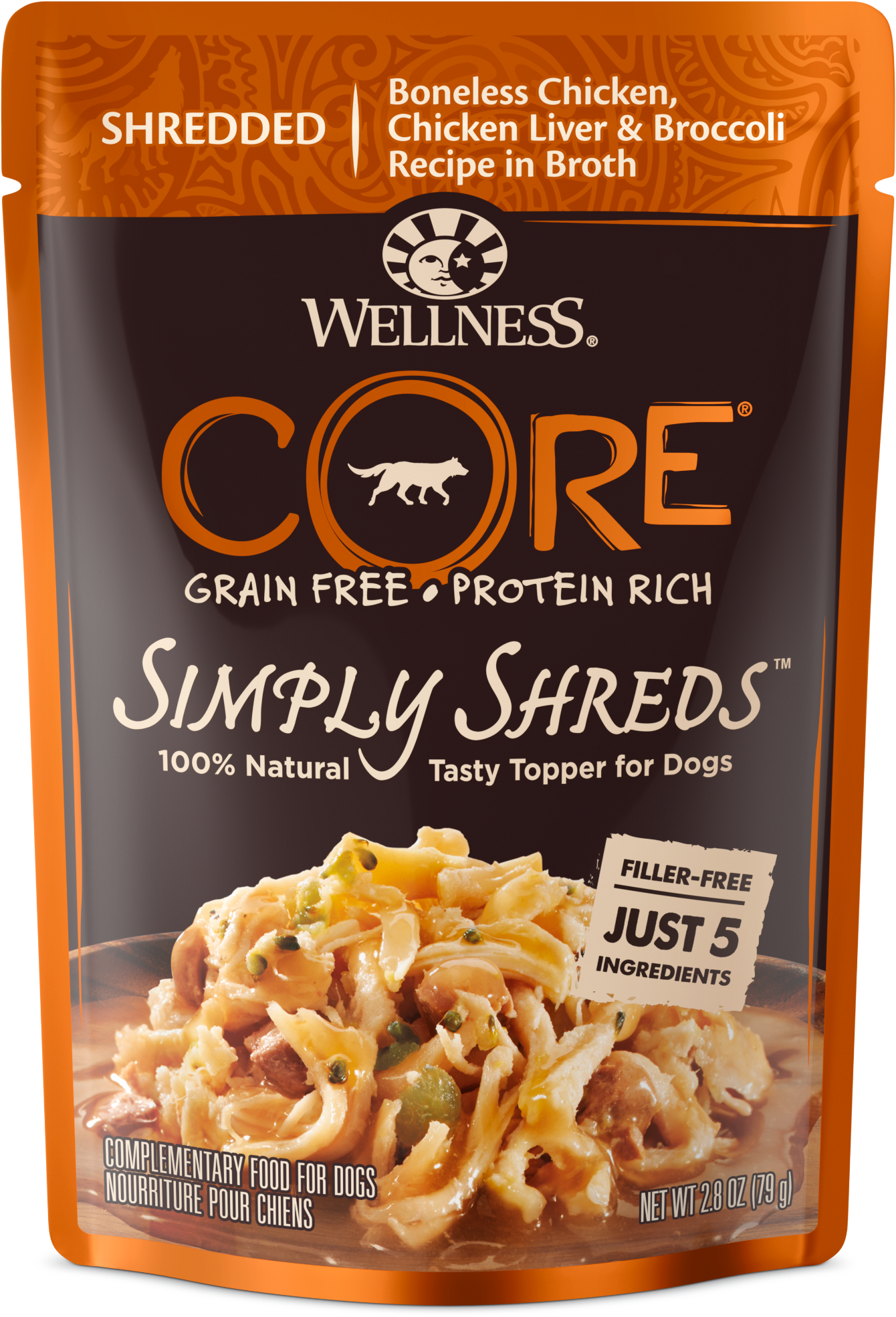 Core Simply Shreds Mixer Or Topper - Wellness Core Simply Shreds Grain-free Tuna, Beef & (2000x2000), Png Download