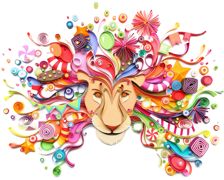 Paper Idea Lion Deco Png Freeuse Download - Paper Art Yulia Brodskaya (900x672), Png Download