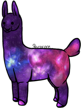 View - Galaxy Llama (600x400), Png Download