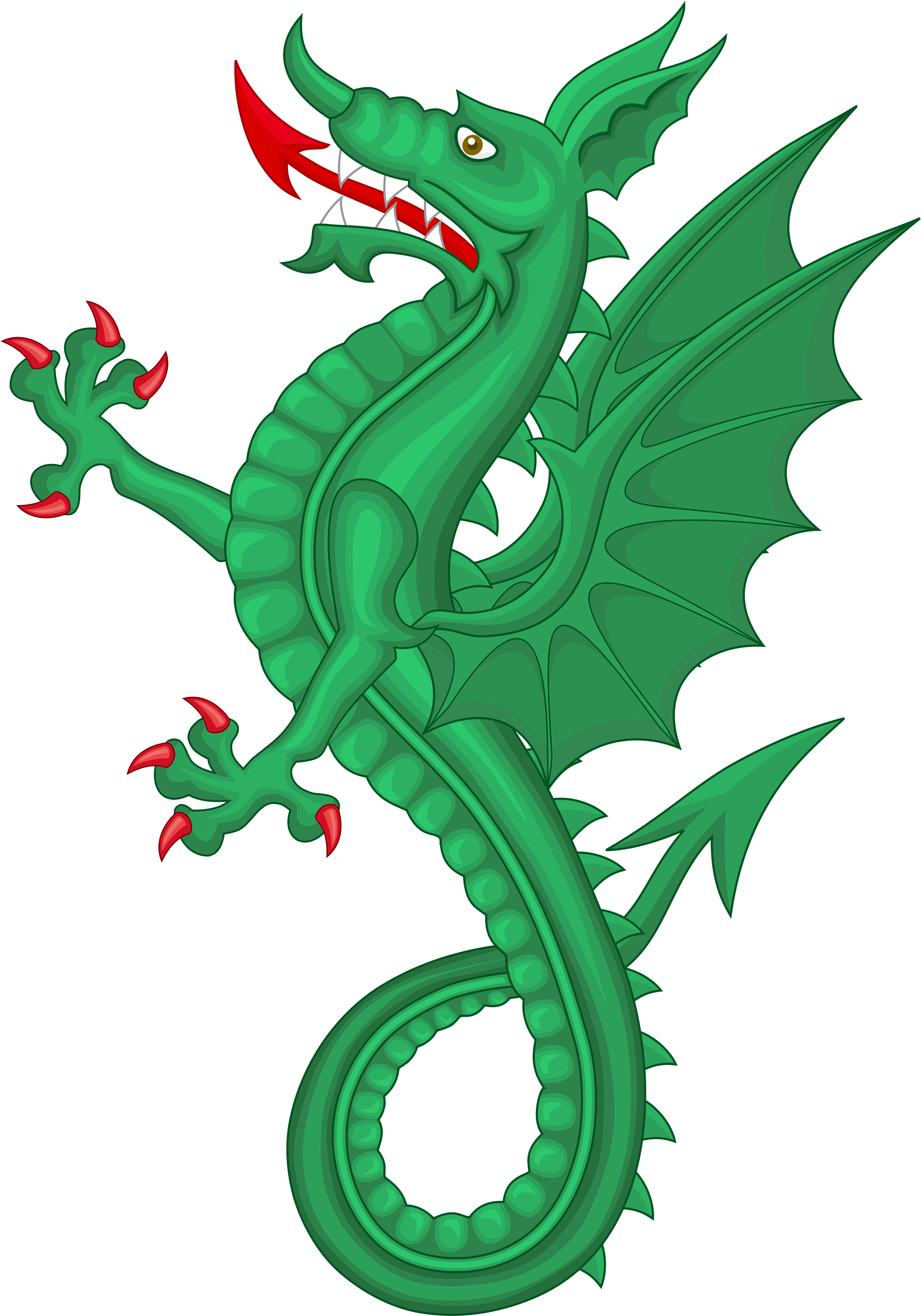 Dragon Png Image Clipart Freeuse Download - Coat Of Arms Dragon Png (2000x2828), Png Download