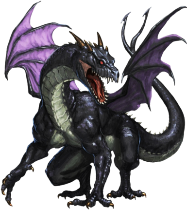 Dragon Png Image - Black Dragon Png (400x437), Png Download