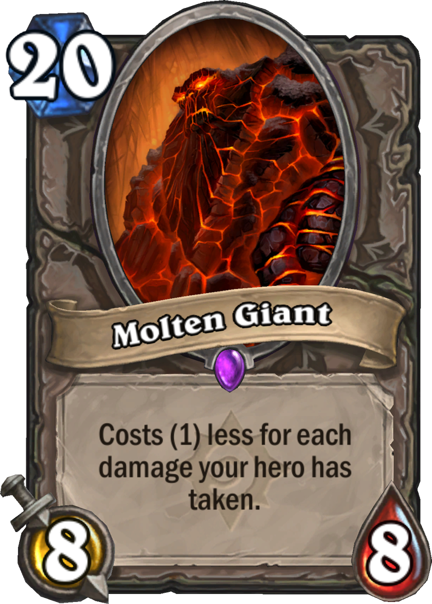 Molten Giant Changes Hearthstone (859x1200), Png Download
