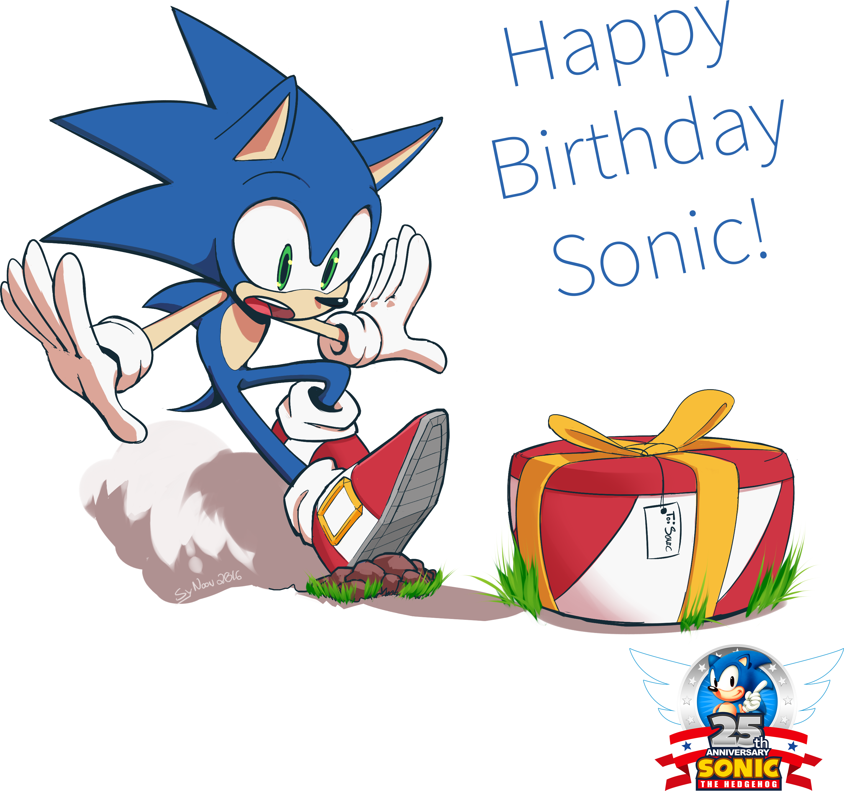 Happy Birthday Sonic - Sonic 25th Anniversary (2863x2685), Png Download