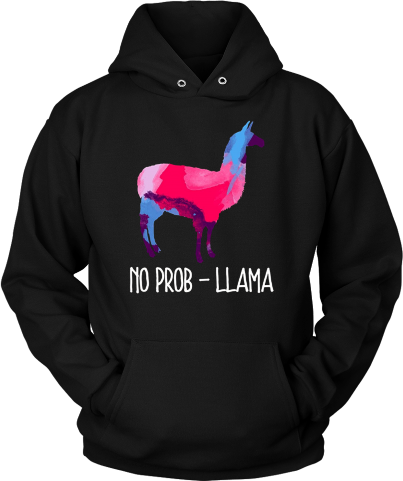 Llama T-shirt, No Prob Llamas Lovers Watercolor Shirt - Gamer Dad - Gamer Hoodie (960x960), Png Download