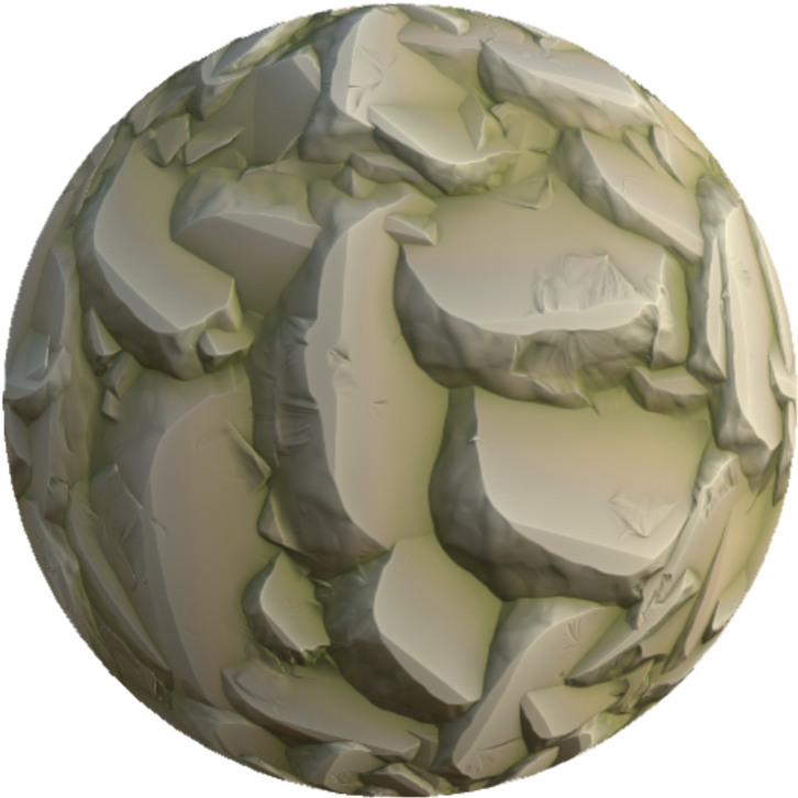 Stylized Mossy Cliff - Sphere (760x760), Png Download