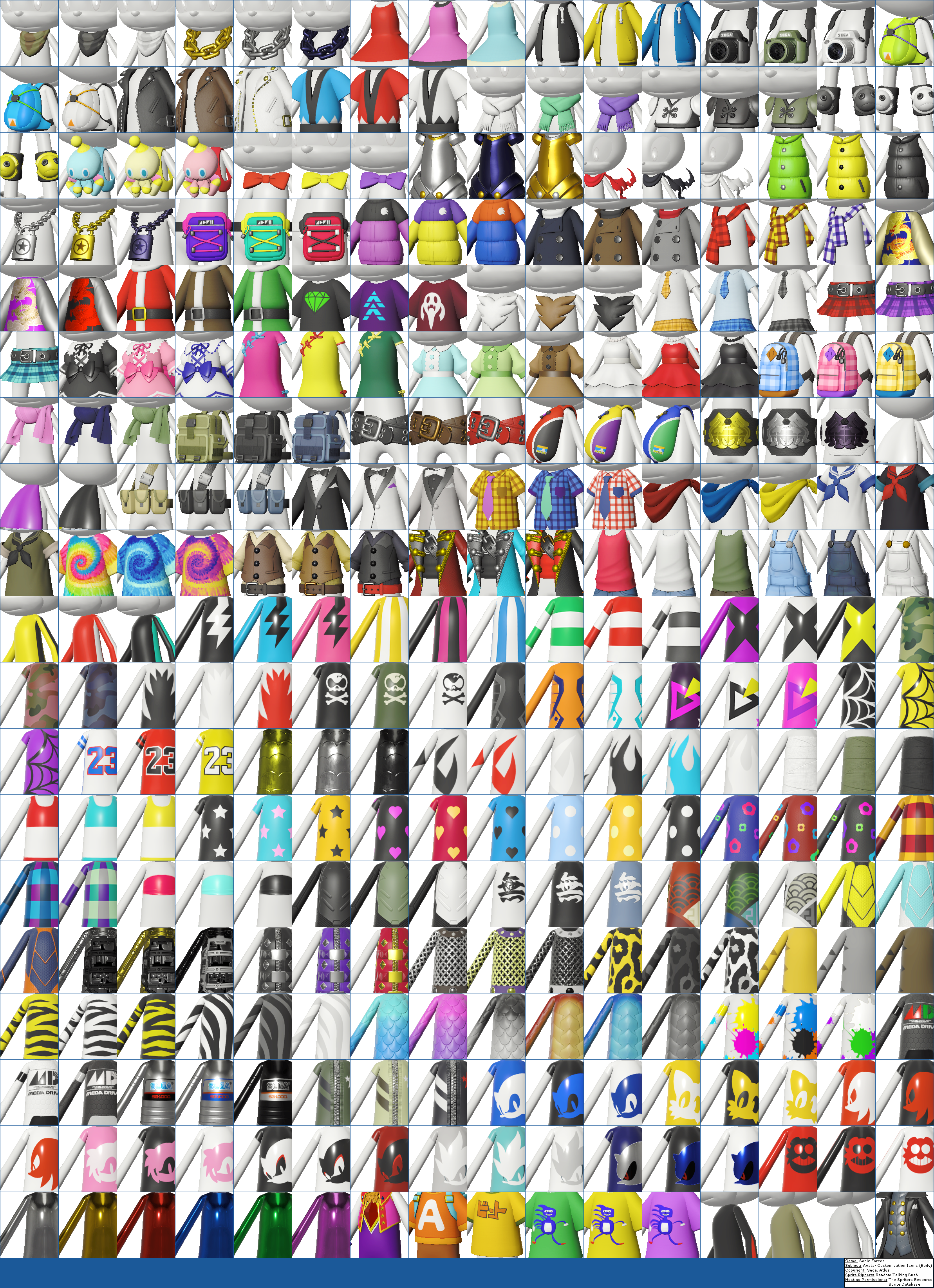 Click For Full Sized Image Avatar Customization Icons - Sonic Forces Avatar Customization (2385x3288), Png Download