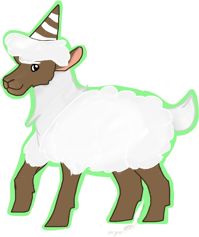 Fluffy Llama - Cartoon (1362x1168), Png Download