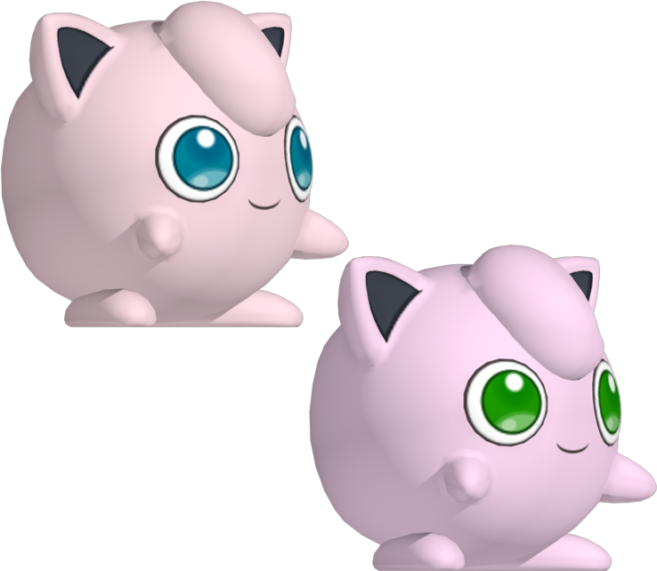 Download Zip Archive - Jigglypuff 3d Model (750x650), Png Download