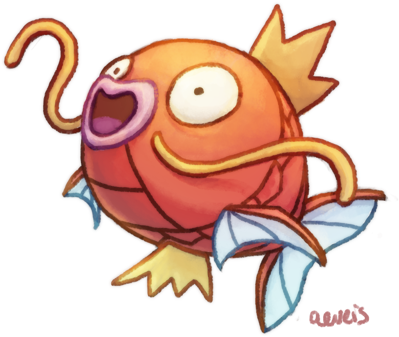 Happy Magikarp Subtlety Thinner Lines Than Usual - Magikarp Png (800x796), Png Download