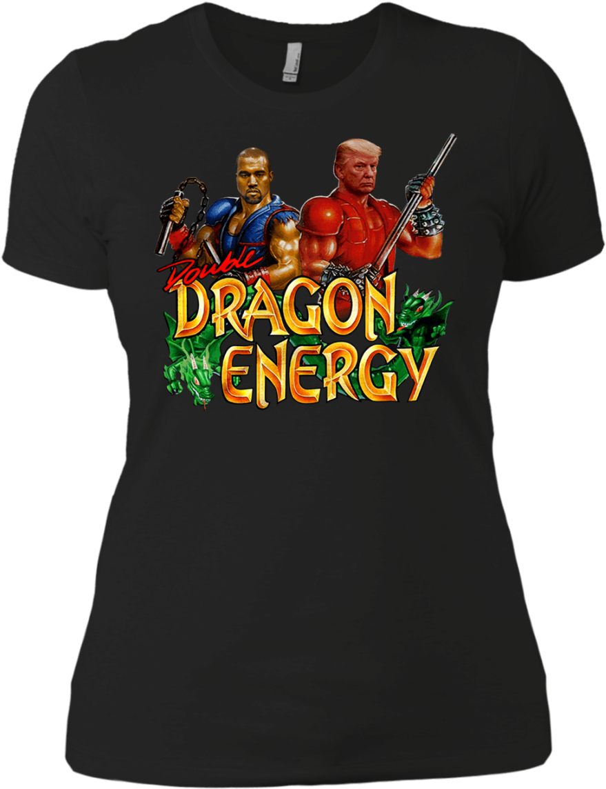 Kanye West & Donald Trump Double Dragon Energy Ladies' - Donald Trump Kanye West Dragon Energy (1155x1155), Png Download