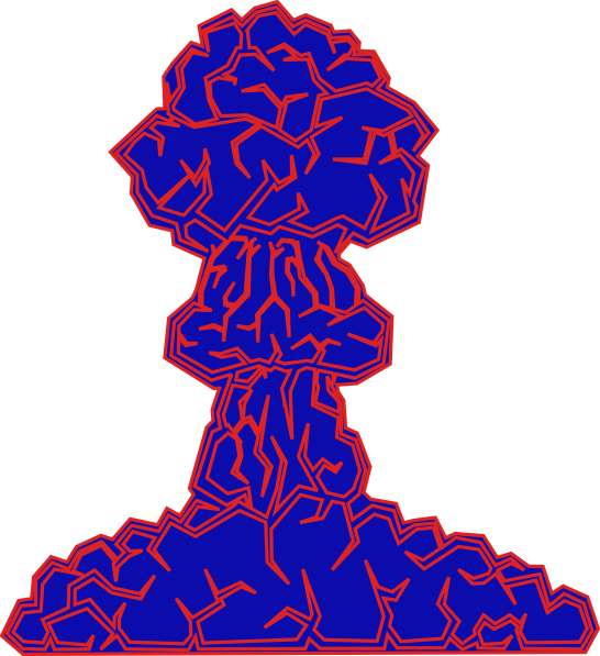 Neon Mushroom Cloud Clip Art - Mushroom Cloud Clip Art (546x597), Png Download