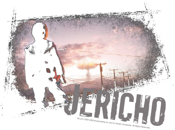 Jericho Mushroom Cloud Men's Heather T-shirt - Jericho (599x448), Png Download