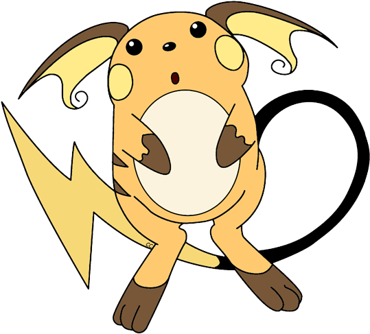 Pikachu, Pichu Caterpie Raichu Raichu Meowth Persian - Clipart Pokemon Raichu (550x498), Png Download