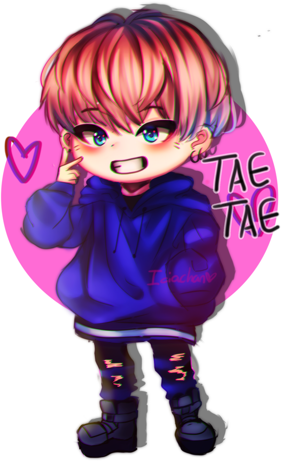 Bts Taehyung Chibi - Chibi Anime Bts V (600x924), Png Download