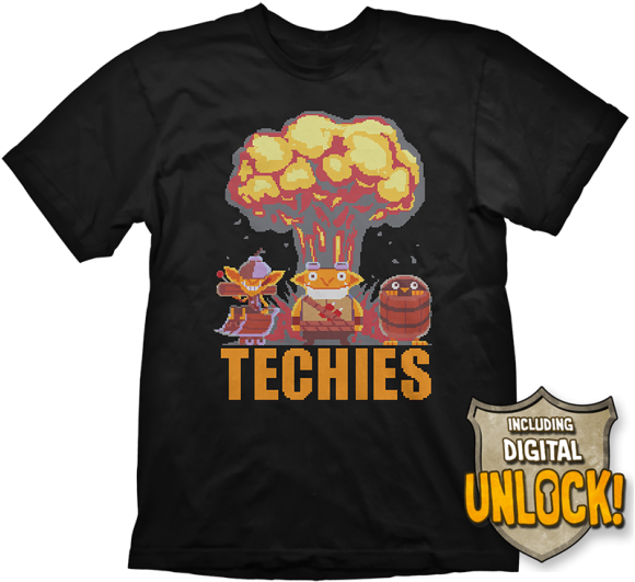 Dota 2 T-shirt The Techies Mushroom Cloud Ingame Code - Bioshock T Shirt (600x558), Png Download