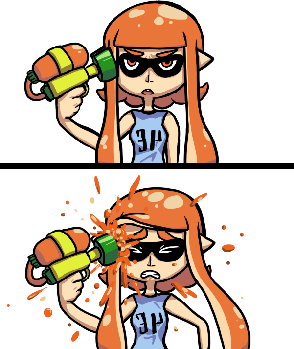 Battleblock Theater Sprite - Splatoon Reaction (600x729), Png Download