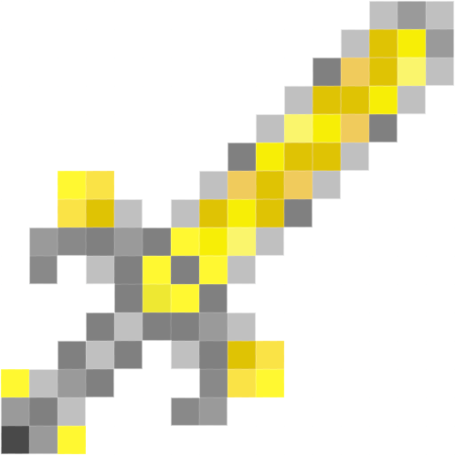 Gold Sword Minecraft - Minecraft Enchanted Gold Sword (521x520), Png Download