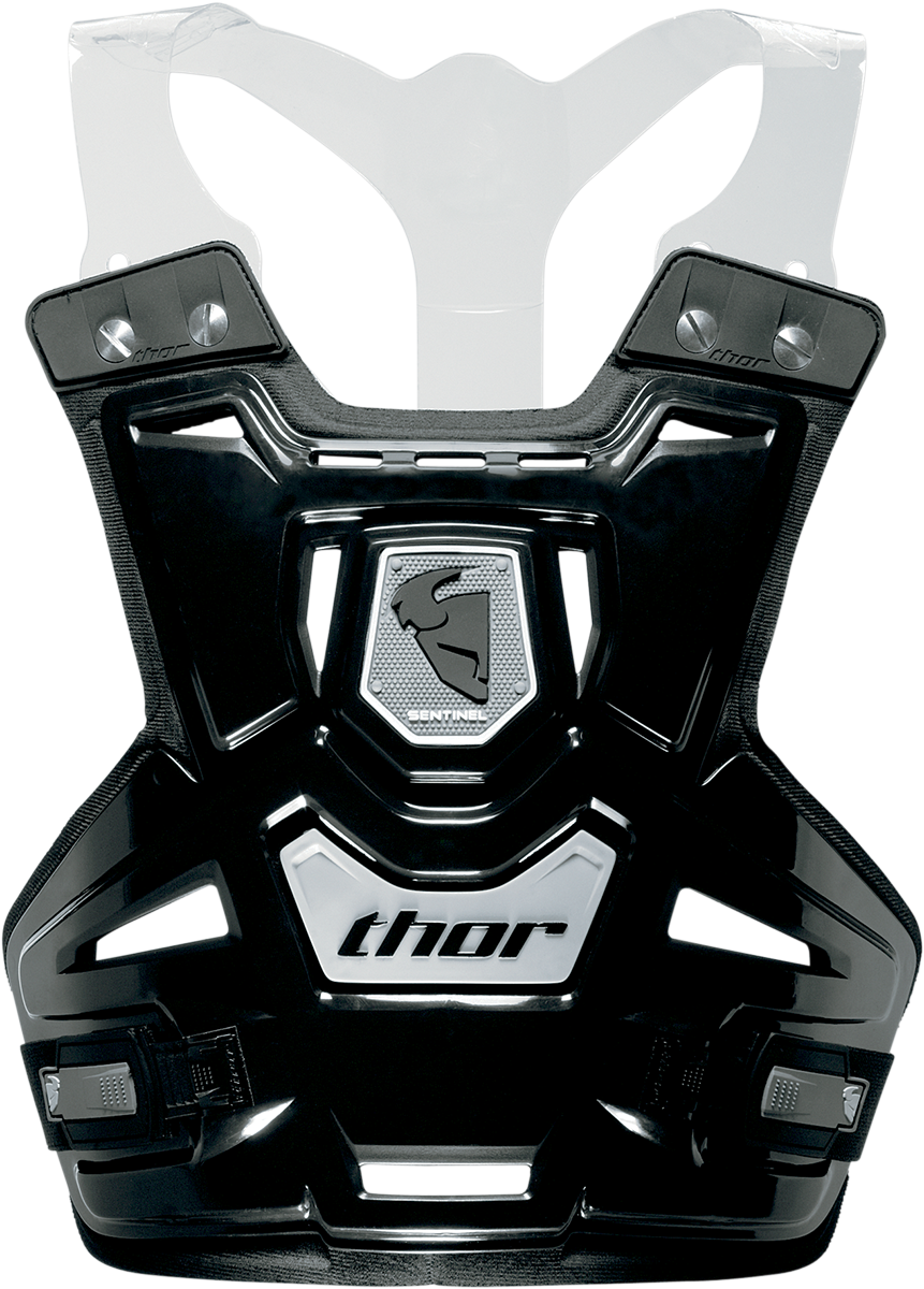 Thor Chest Protector Youth Sentinel Pro Black - Thor Sentinel Pro Black Protector (861x1200), Png Download