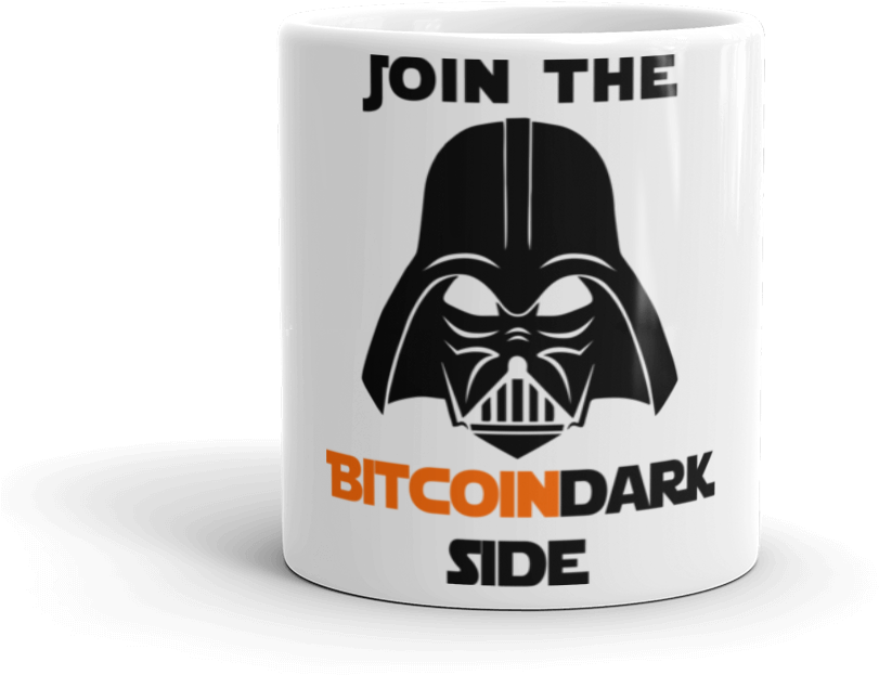 Join The Bitcoin Dark Side Tea Cup Coffee Mug - Funny Mug - Come To The Dark Side. We Have Cookies (1000x1000), Png Download
