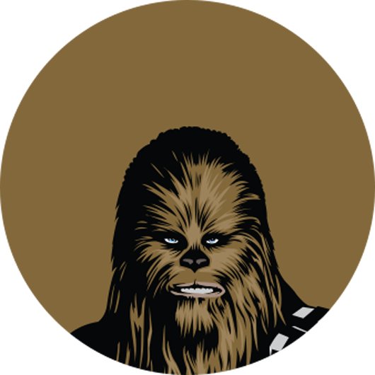 Star Wars - Chewbacca Rubber Keychain - 6 Cm (530x530), Png Download