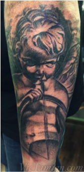 Cupid Suicide Death Love Arrow Statue Cherub Angel - Angel (450x340), Png Download