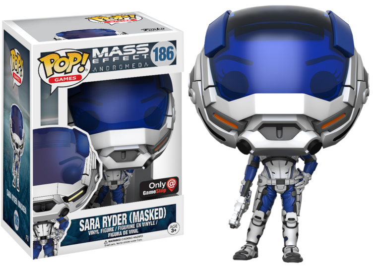 Sara Ryder Masked Pop Vinyl Figure - Mass Effect Andromeda Pop Vinyl (768x548), Png Download