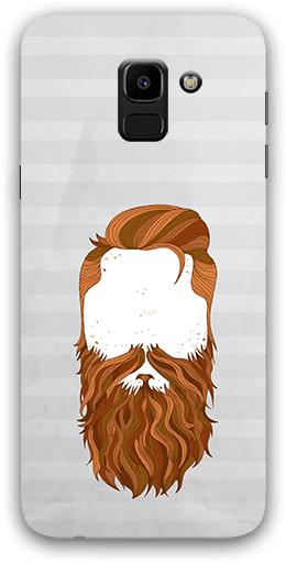 Beard Face Samsung J6 Mobile Case - Trust Me I Have A Beard Oval Ornament (600x600), Png Download
