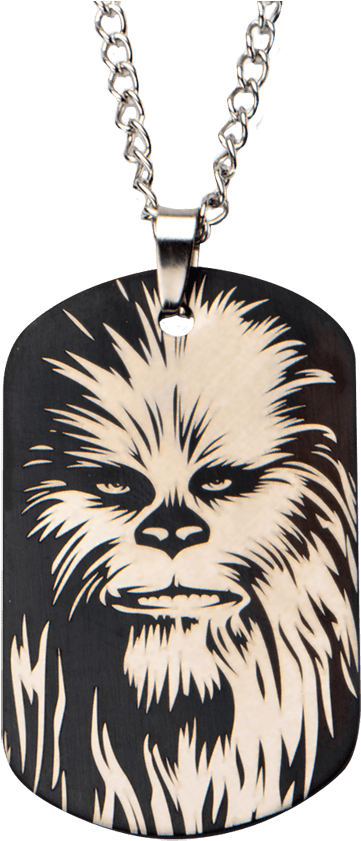 Chewbacca Stainless Steel Dog Tag Necklace (850x850), Png Download