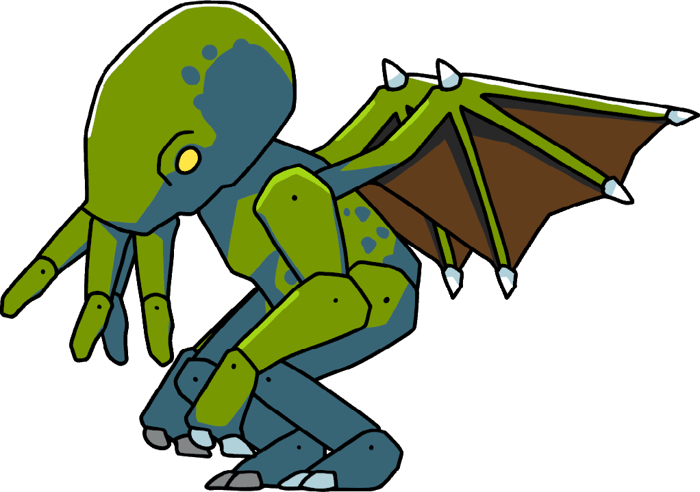 Cthulhu - Cthulhu Scribblenauts (1022x719), Png Download