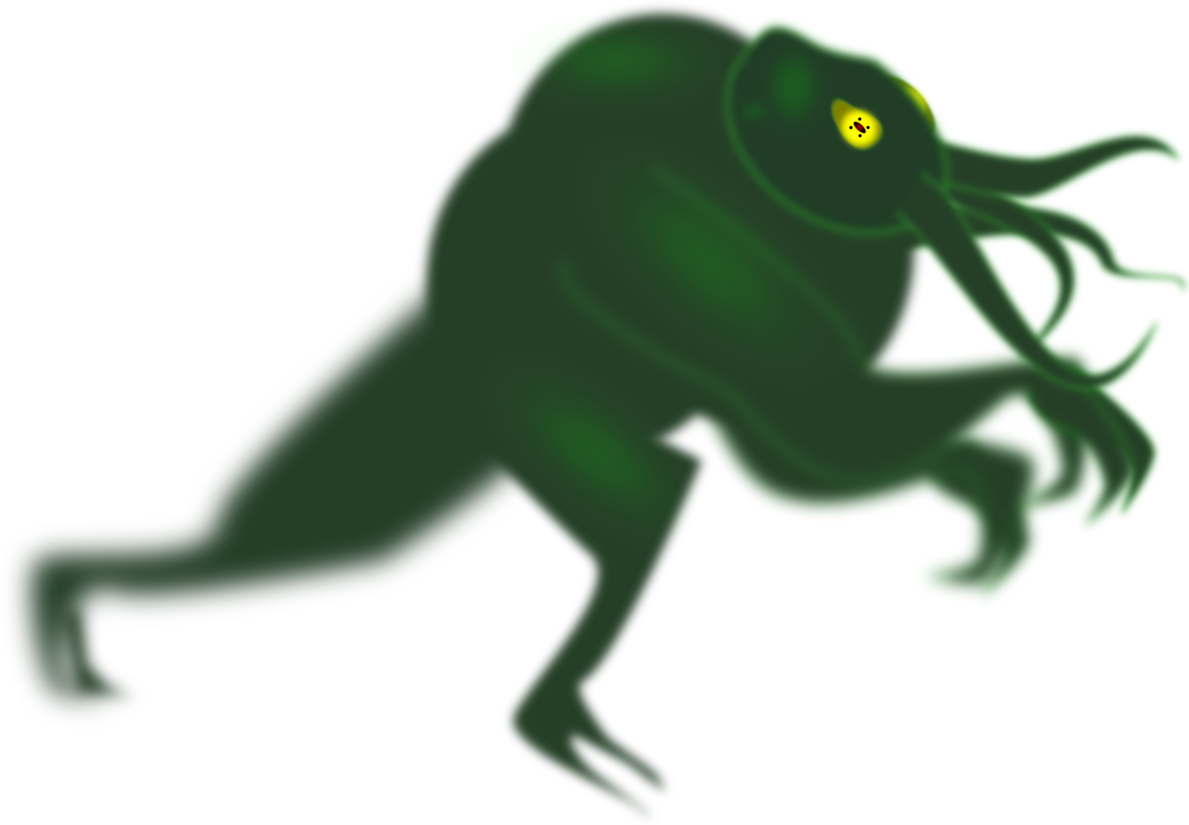 Big Image - Green Creature Shower Curtain (2400x1666), Png Download