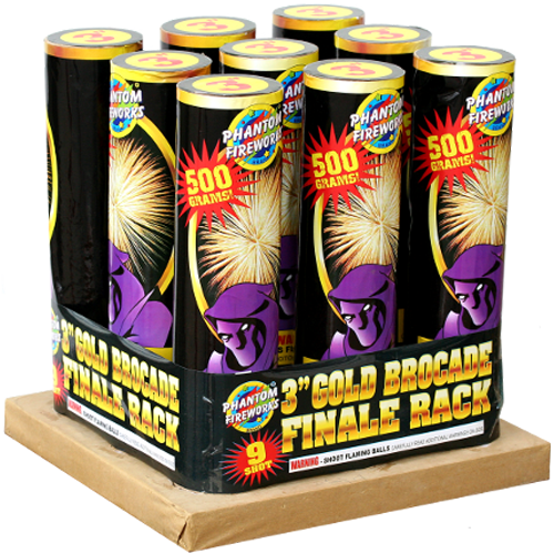 3" Gold Brocade Finale Rack - Youngstown Phantoms (500x500), Png Download