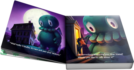 Sweet Dreams Cthulhu Hardcover Board Book - Fais De Beaux Rêves Cthulhu (600x334), Png Download