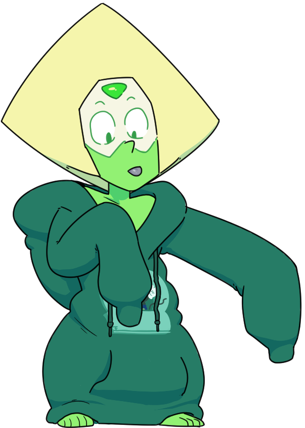 Green Plant Cartoon Leaf Vertebrate Fictional Character - Peridot Steven Universe Kawaii (810x1008), Png Download