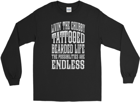 Livin' The Chubby Tattooed Bearded Life The Possibilities - You Can't Think And Hit (480x480), Png Download