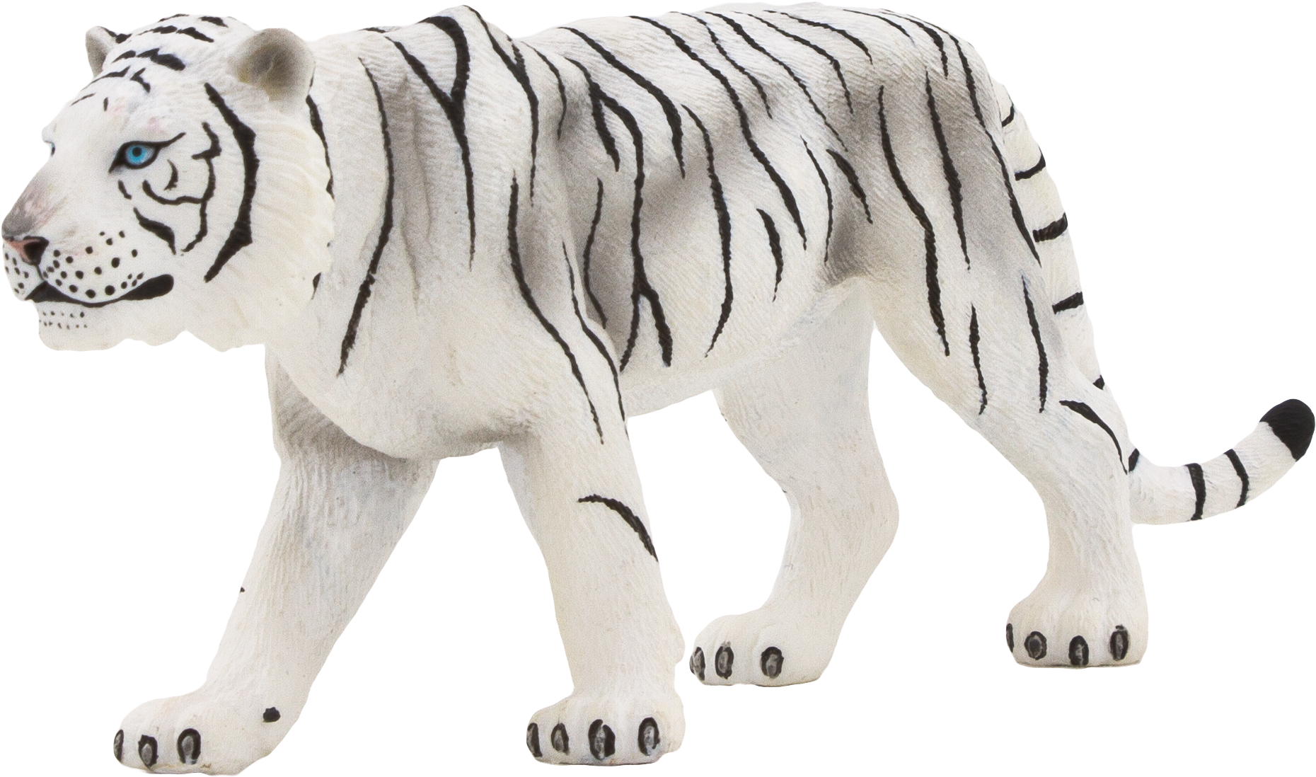 Animal Planet White Tiger - Mojo White Tiger Hand Painted Replica Wild Animal Collectable (2172x1448), Png Download