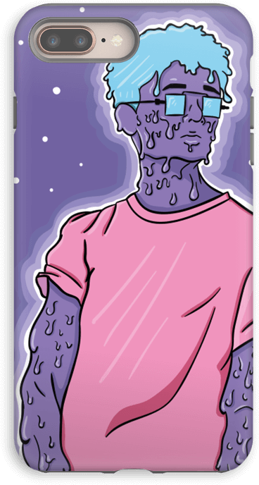 Blue Melting Guy Case Iphone 8 Plus Tough - Iphone (501x800), Png Download