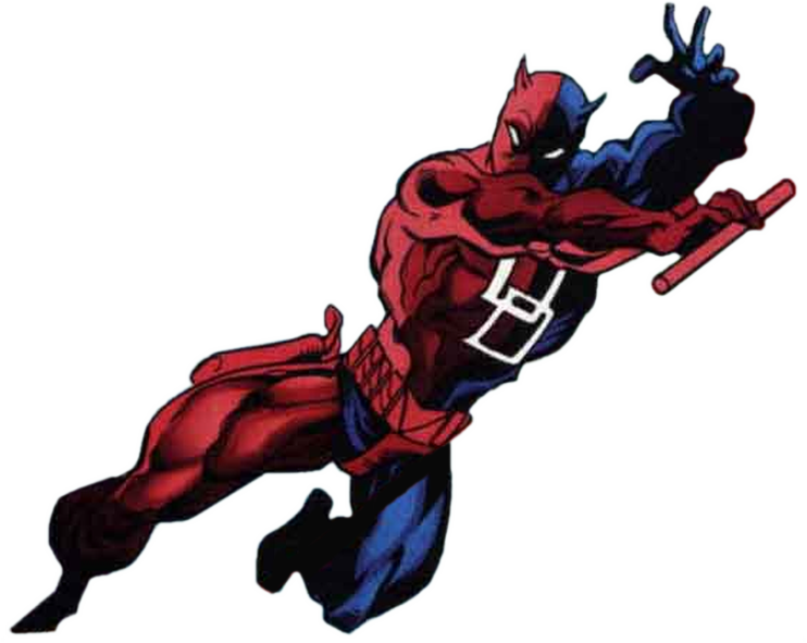 Marvel Daredevil Clipart Matt Murdock - Public Domain Hero Daredevil (742x591), Png Download