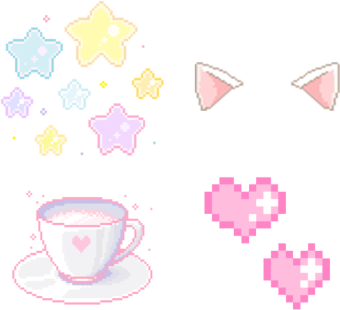 62 Images About For Edit On We Heart It - Heart Pixels (500x468), Png Download
