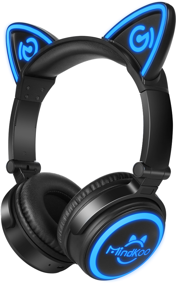 Download [adorable Cat Ears] Transparent Cat Headphones Png PNG Image with No Background