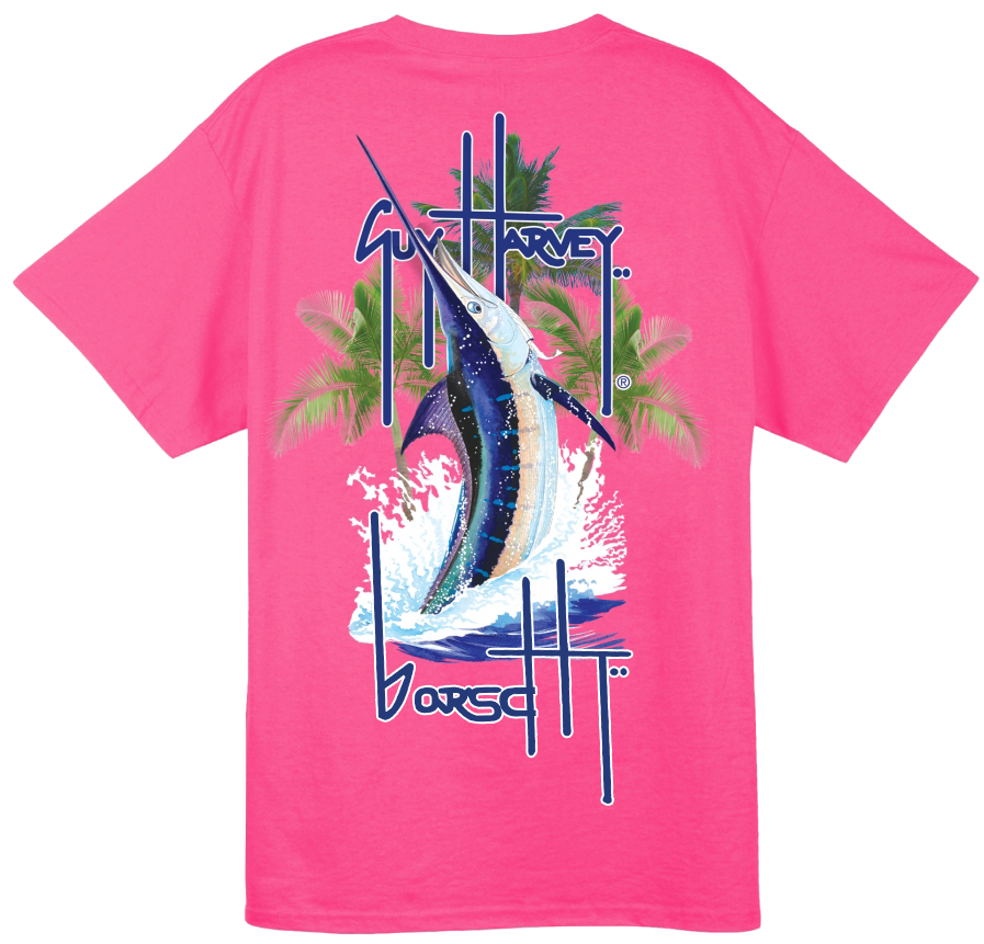 Image Of Guy Harvey Pocket Tee - Guy Harvey Save Our Seas Poster - Marlin (1000x870), Png Download
