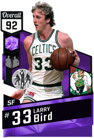 '92 Larry Bird Amethyst Card - Nba 2k18 Gilbert Arenas (325x475), Png Download