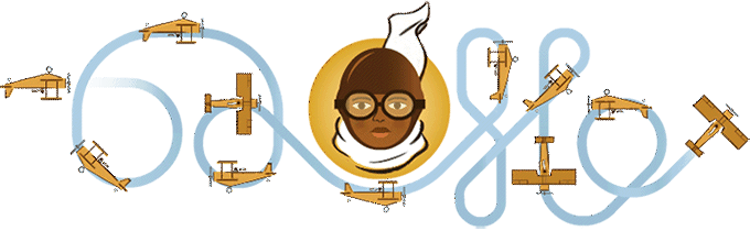 Bessie Coleman Google Doodle (680x210), Png Download