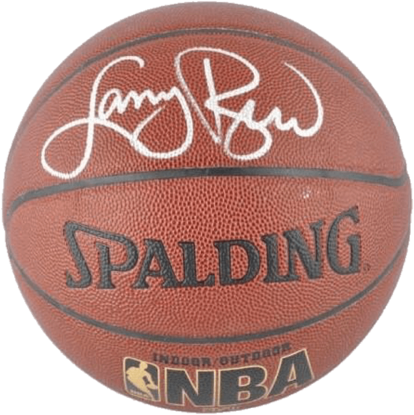 Larry Bird Boston Celtics Nba Authentic Autographed - Larry Bird Autographed Basketball - I/o (1000x1000), Png Download